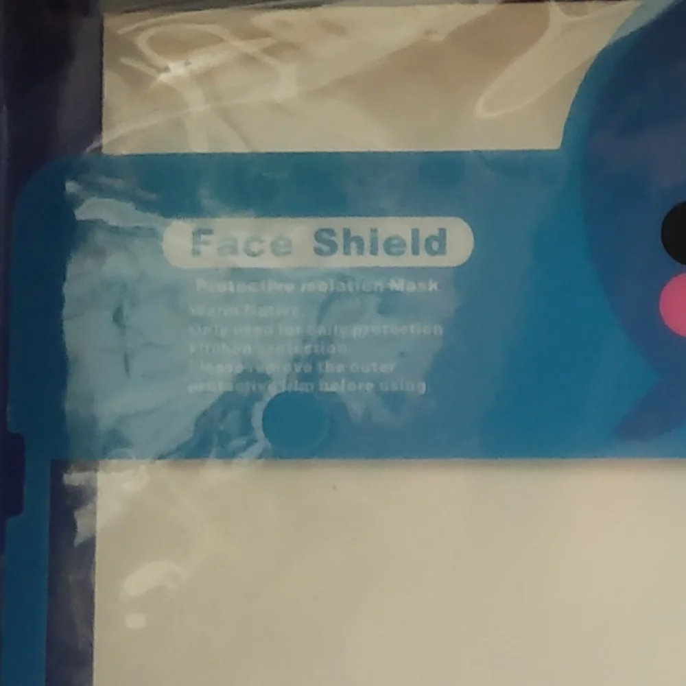 Face Shield (3/15$) Clear Transparent Print Design Whale